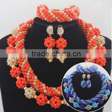 Gorgeous uniform wares High Quality Bridal Jewelry Sets/Beads Jewelry Set for Nigeria wedding/African bride's Beads Jewelry Set                        
                                                Quality Choice