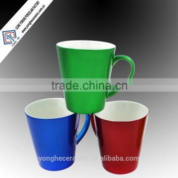 Newest pearlescent fluorescent color glazed coffee mug