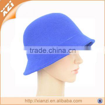 Plain Dyed Pattern billycock blank faux wool felt hats with wholesale