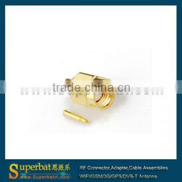 SMA Solder Plug Connector for .086'' Cable fiber optical sma 905 connector