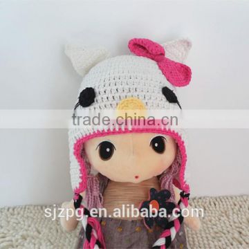 Cute Fashion Knit Kids cartoon Hats Baby Crochet Hats cat crochet baby cotton beanie hat