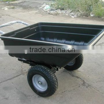 TUV Verified 10 Cuft Convertible Push & Pull ATV Plastic Garden Trailer 300L