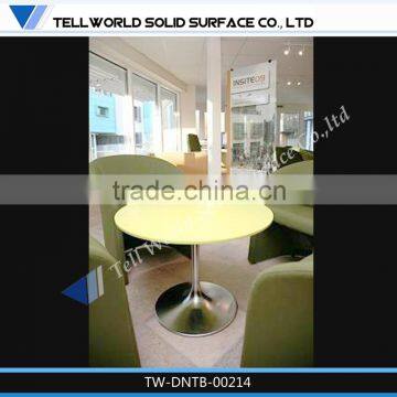 Tell World China professhional 2015 lateset artificial stone top modern dining table manufacturer