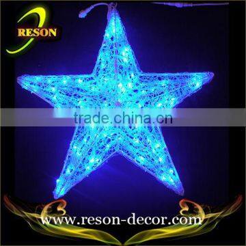 Big metal star christmas lighting