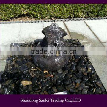 black marble water feature