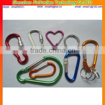 hot sale heart shaped aluminum carabiner