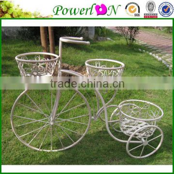 Discounted Unique Design Wrough Iron 3 Tier Bicycle Shape Plant Pot For Home Patio Garden Backyard I24M TS05 G00 X00 PL08-5067