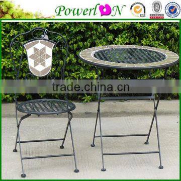 Sale Vintage Folding Antique Round Classical Mosaic Table Garden Furniture For Outdoor J15M TS05 X00 PL08-6232CP