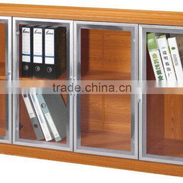 PT-L023 mdf filing cabinet,4 door high cabinet,office bookcase Hot sales bookcase with glass doors