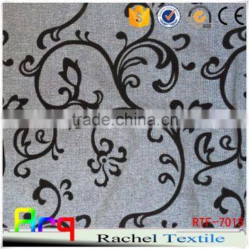 Classic Style Bright Color Spark Design Linen Cotton Flocked Upholstery Fabric Used for Curtain Sofa Cushion Material photo-4