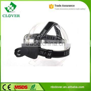High Power Zoom Headlamp 3*AAA Battery 1W Led Cree Headlamp Manufacturers