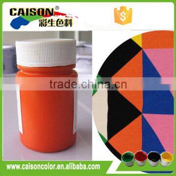 Orange pigment color paste for fabric printing