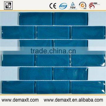 Shandong Wholesale Blue Color Glass Mosaic Tiles Cheap Glass Mosaic photo-4