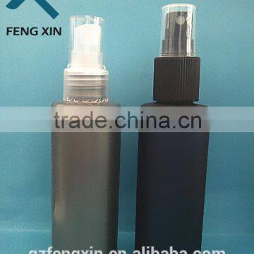 Personal Care Screen Printing cylinderical flat shoulder 150ml plastic bottle with Pump Sprayer Sealing Type Cap