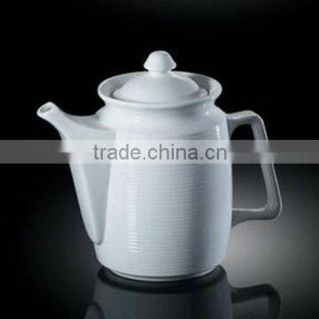 H7776 wholesale oem white porcelain 700ml glazed ceramic teapots