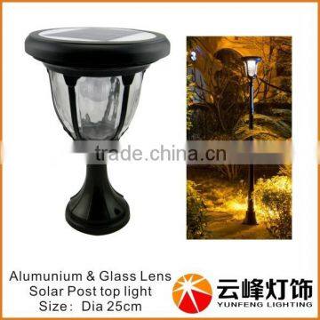 aluminum high lumen 13 LED solar gate post light solar gate lights solar wall top lamp