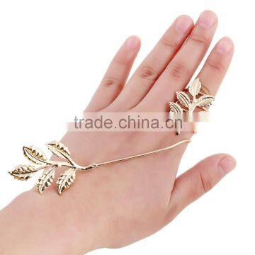 Double Maple Leaf Simple Knuckle Rings For Women Finger Decoration