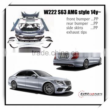 On promotion!!PP material A- style W222 S63 body kit fit for MB S-Class W222 S65 S63 S320 S400 S500 S600 14year~