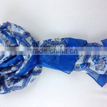 screen printed polyester lady scarf China professional supplier