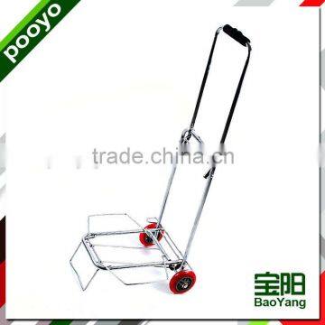 Stainless steel luggage cart with wheels