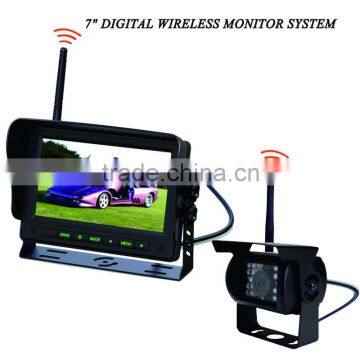 7 inches 2.4 GHz digital wireless farm cctv systems(monitor and camera) for vehicle