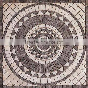 classical honed marble mosaic medallion designs