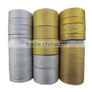 Wholeslae Decorative silver and gold metallic ribbon