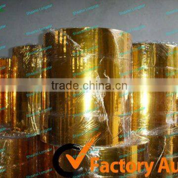 Gold Metalized PET Film used for Garlands