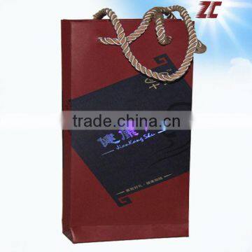 High Quality Factory Direct Sale Strong Paper Bag With Cotton Rope for Wine