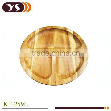 Wooden serving tray for resturant Round bread Wooden tray