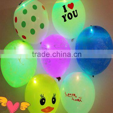 colorful helium led latex balloons glow in the night for for party