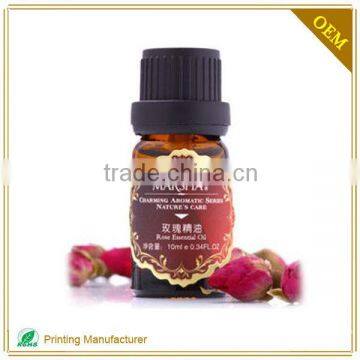 Customized Sample Aluminum Embossed Perfume Bottle Labels Printing