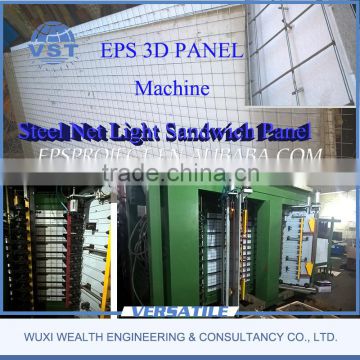 Steel net light sandwich panel production line