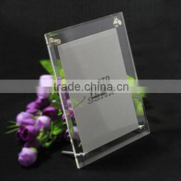 High Quality Clear Acrylic Desktop Photo Frame With Advertising Nail