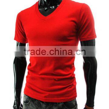 Mens newest design casual short sleeve double v shirts