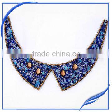 2014 New design neckline rhinestone iron ons wholesale