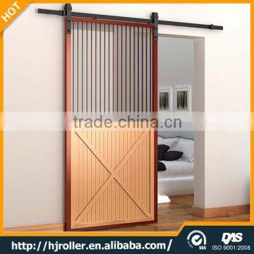 New European Modern Residential Stainless Steel Wood Sliding Barn Door Hardware Kit Roller