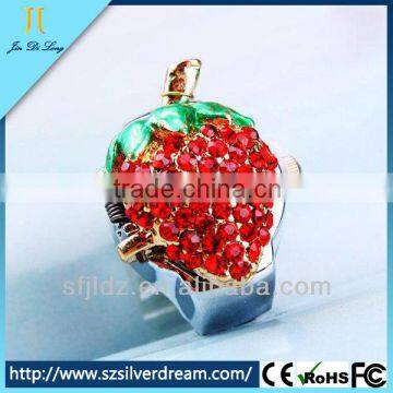 Fashion lovely strawberry jewelry girl's new design fashion girls watch