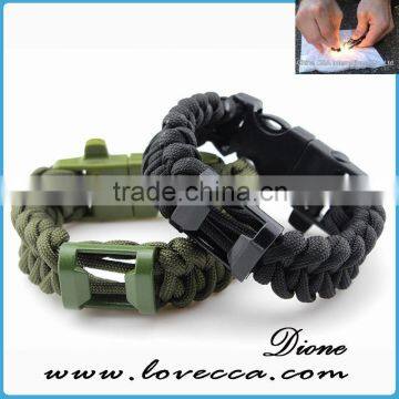 Men Bottle Opener Survival Paracord Bracelet Outdoor Emergency Bracelet