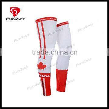 Sublimation Printing French Flag Sunscreen Custom Made Cycling Leg Warmer photo-6