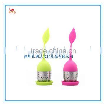 Fashion Leaf/flower Shape Silicone Tea Infuser, Silicone Stainless Steel Tea Strainer photo-5
