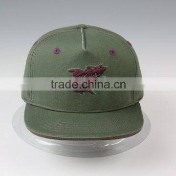 CUSTOM CHEAP GREEN FLAT BRIM KID SNAPBACK HAT photo-2