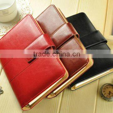 High Quality PU Cover Notebook With Nice Stitch/Custom Paper Notebook