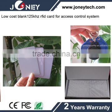 Low cost blank 125khz rfid card for access control system