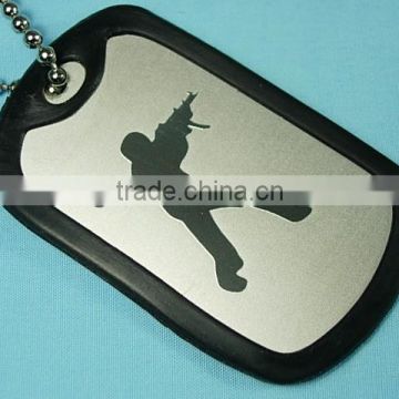 Aluminum tag, metal dog tag, animal tag, with chain tag