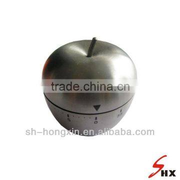 Desk top timer mechanical timer stainless steel timer apple shape timer