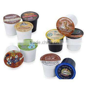 Aluminum foil heat seal lid for sealing K-cup