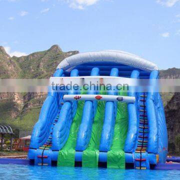 Hola inflatable water slide/largest inflatable water slide/inflatable water slide pool