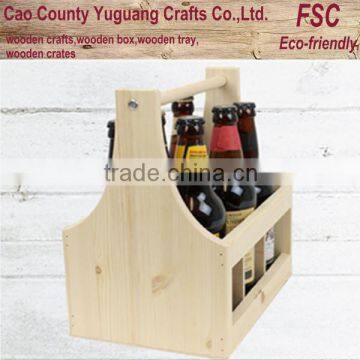 6 bottle beer trug,wooden beer carrier,plywood wine bottle trug