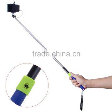 Brand New Battery Free Wired Monopod Cable Take Pole W/ Clip Mount Holder For iPhone/Samung etc iOS/Android Systems